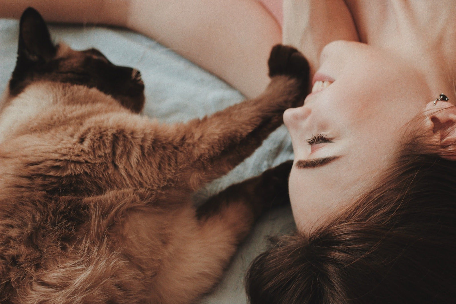woman with cat