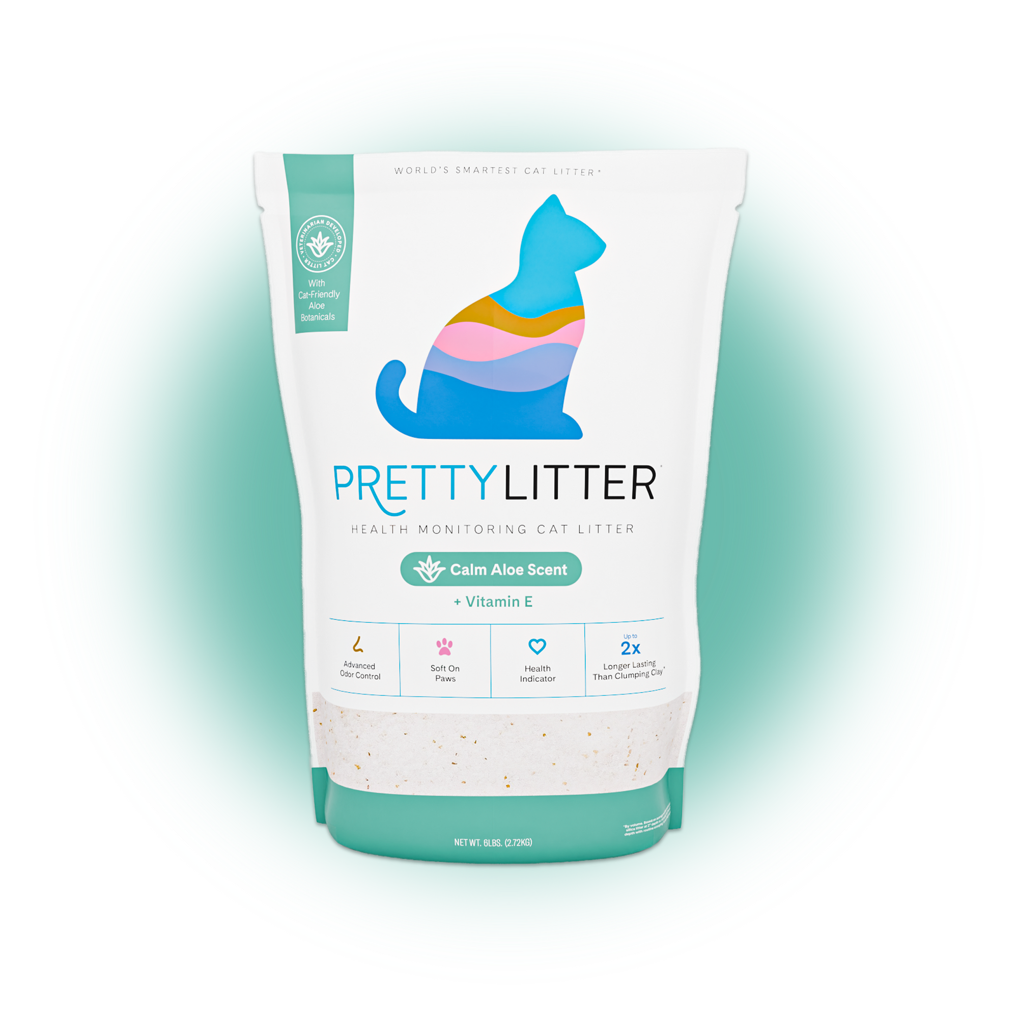 PrettyLitter Calm Aloe Scented Cat Litter, 6lb