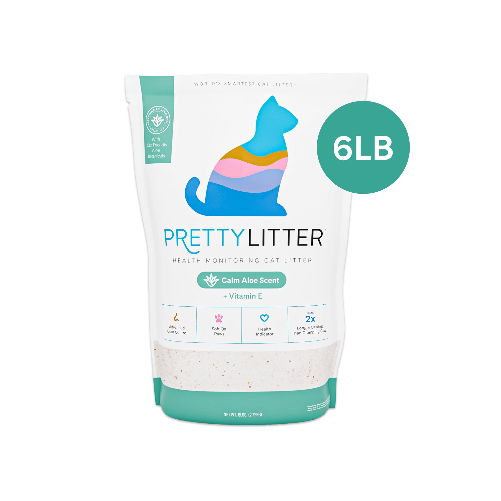 PrettyLitter Calm Aloe Scented Cat Litter, 6lb